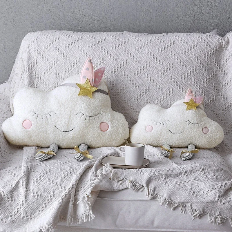 Bolster Cushion Round - Coussin décoratif en peluche nuage pour