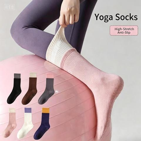 Pilates Yoga One - Chaussettes antidérapantes unisexes en polyester, taille