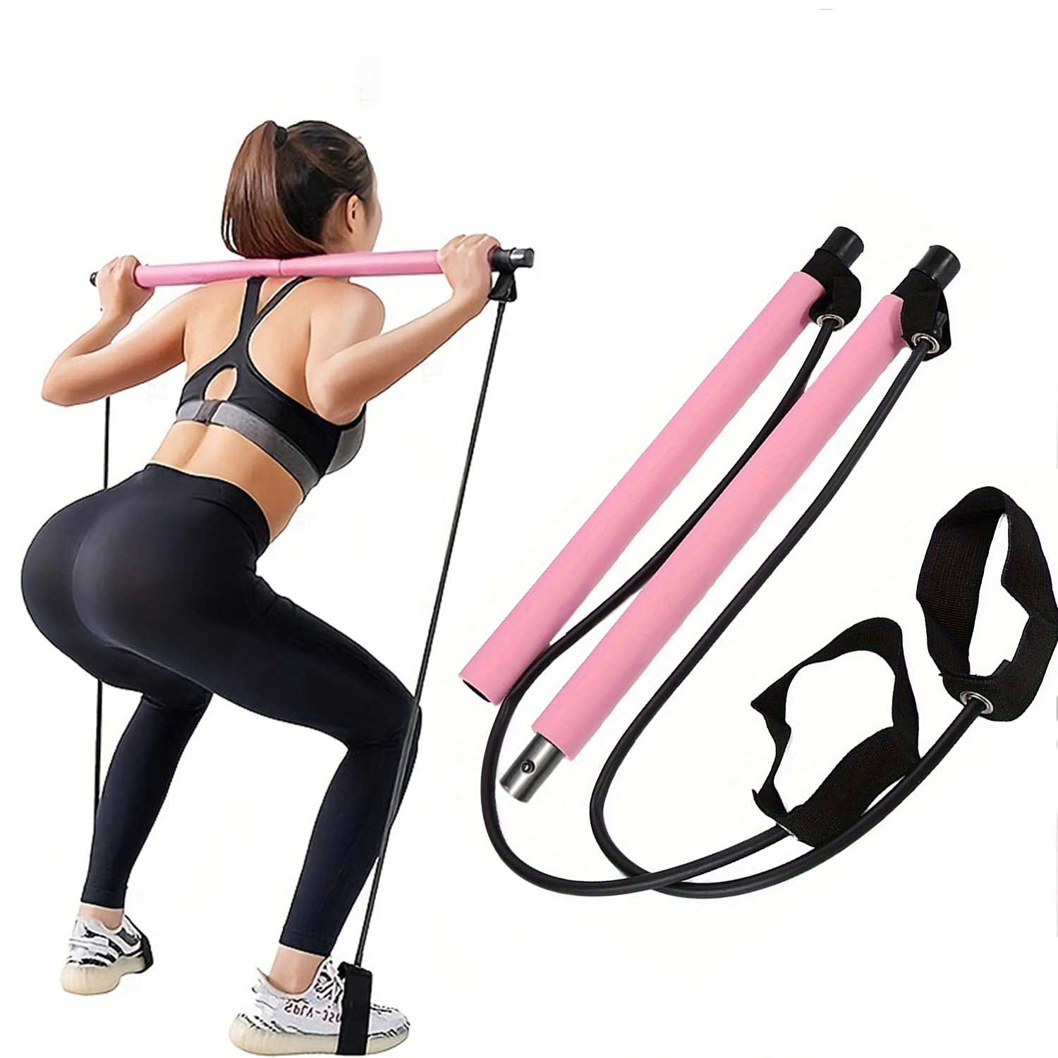 Pilates Yoga Combined - Combinaison de barre de Pilates multifonctionnelle,