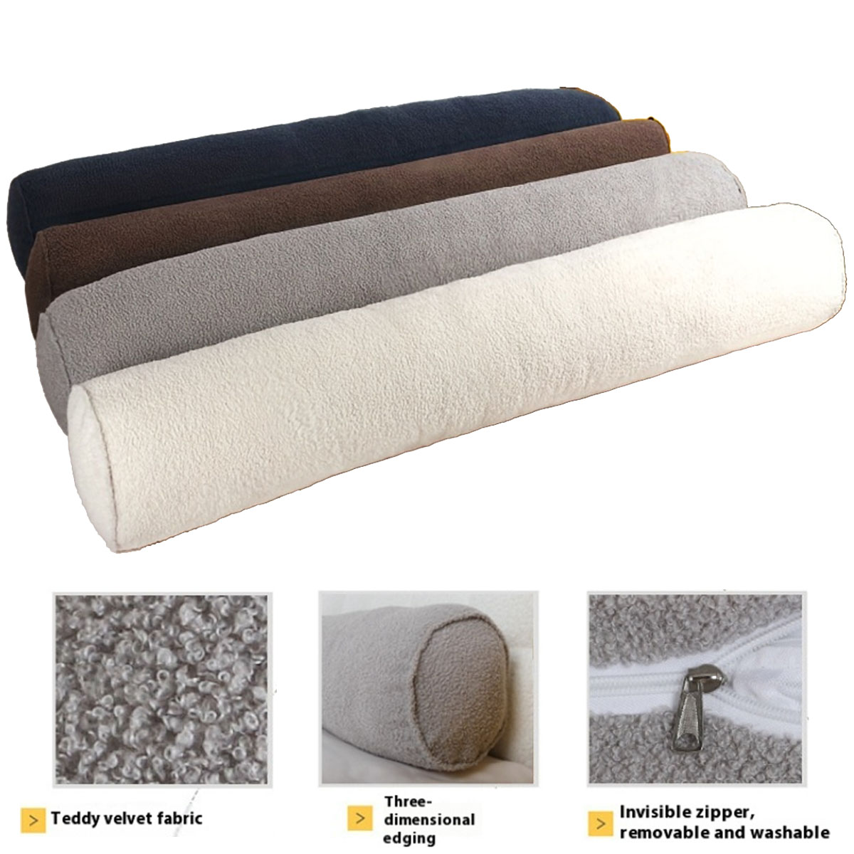 Bolster Cushion Round - Taie d'oreiller ronde, soutien du corps