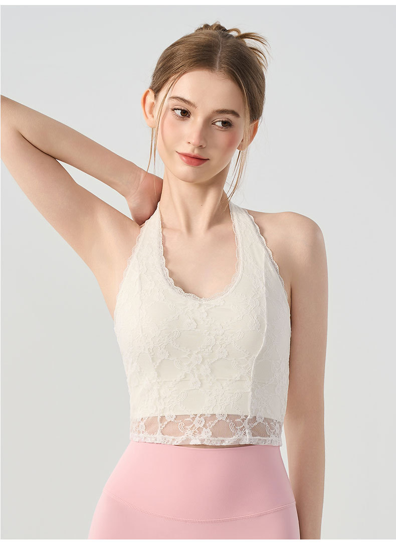 Pilates V Yoga - Débardeur sexy pour femme, col halter