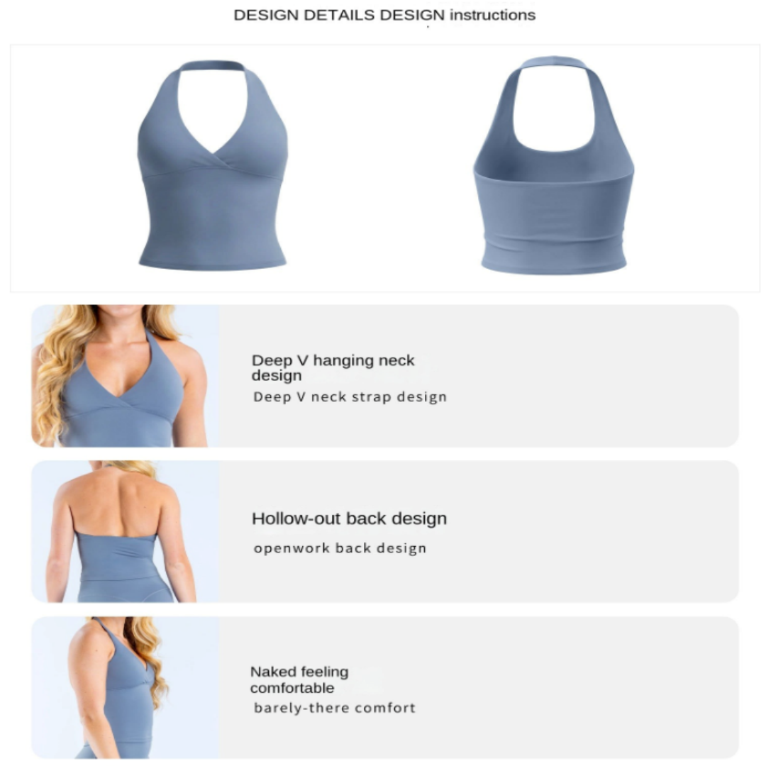 Débardeur de yoga à col halter - Pilates V Yoga avis et prix