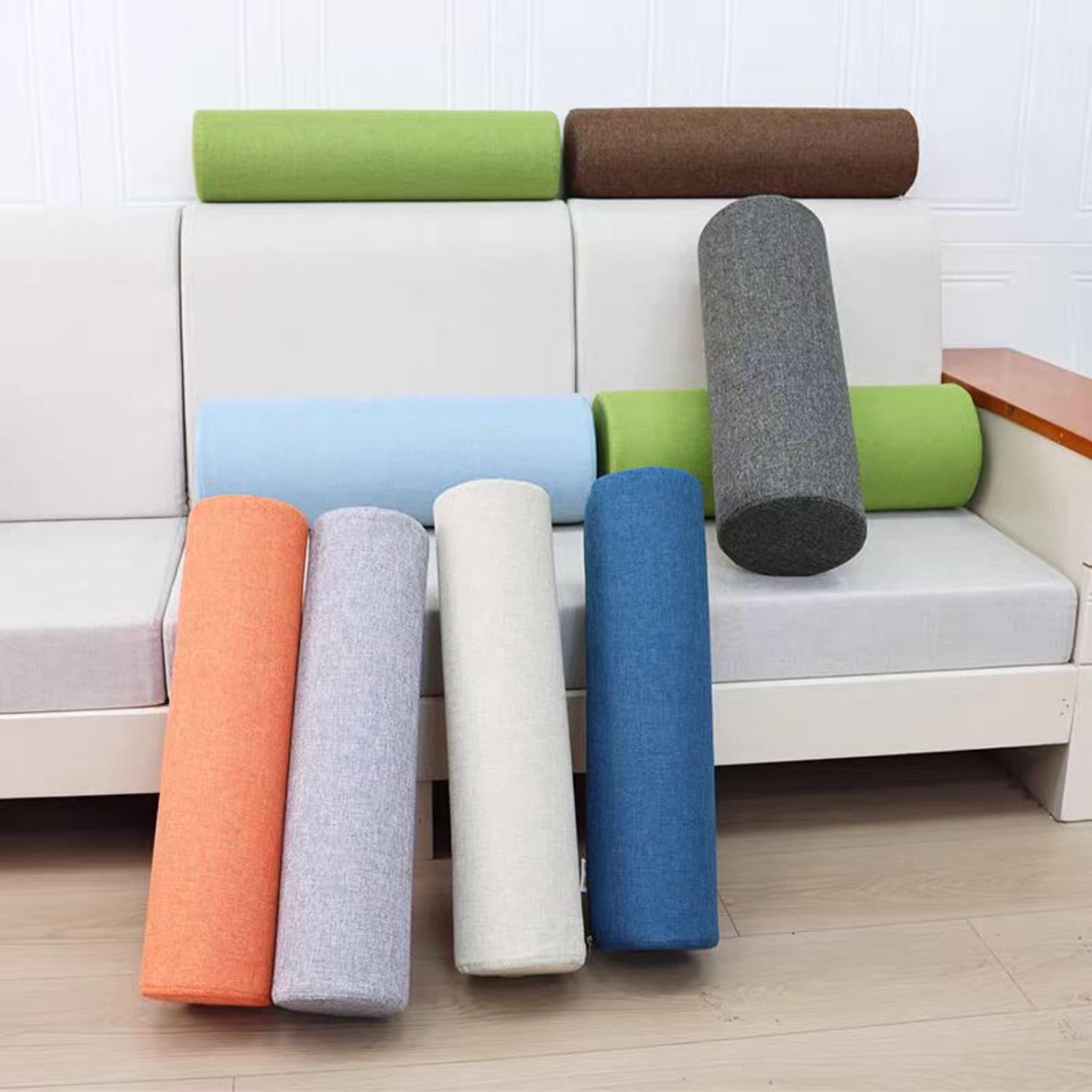 Oreiller cylindrique en lin de - Bolster Cushion Round avis et prix