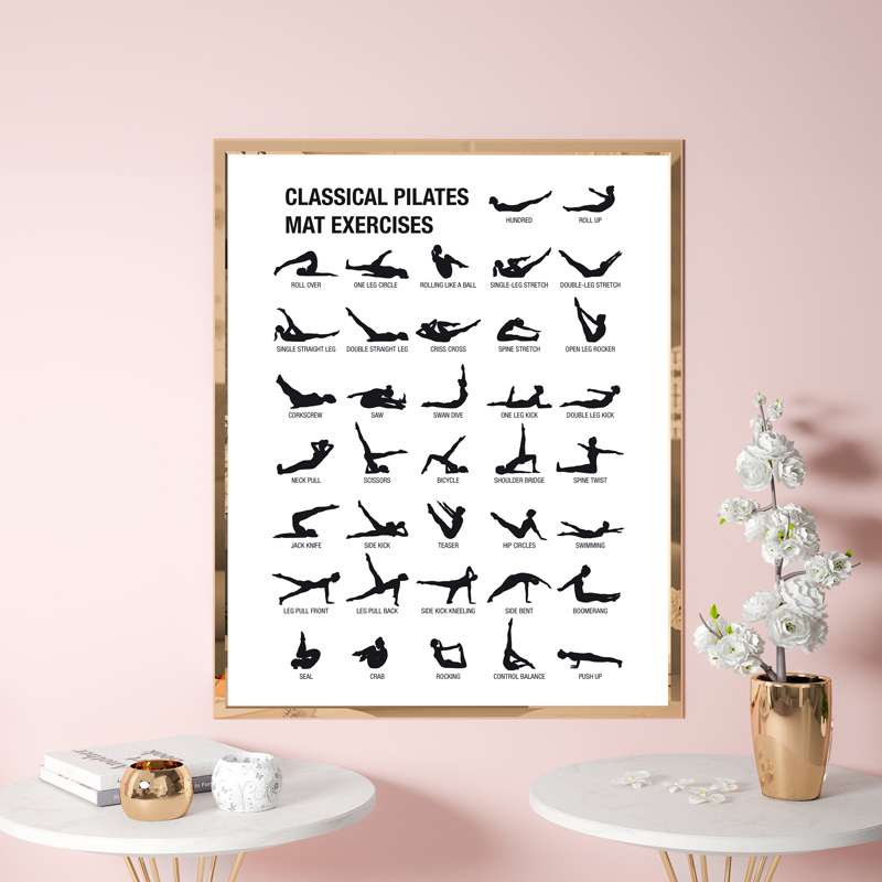 Affiche de tableau d'entraînem - Pilates Yoga Sport avis et prix